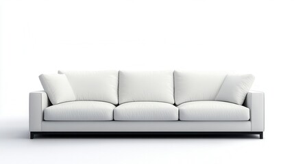 Naklejka premium Modern Oversized Sofa With Plush Cushions for Interiors