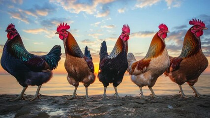 Rostering birds, morning calm.