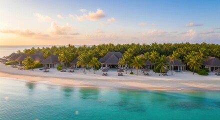 Tropical Beach Resort Sunrise