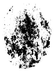 Fototapeta premium Vector Abstract splatter features a dense irregular black shape.