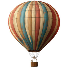 Fototapeta premium Hot Air Balloon Isolated on Transparent Background. Colorful Hot Air Balloon Clipart