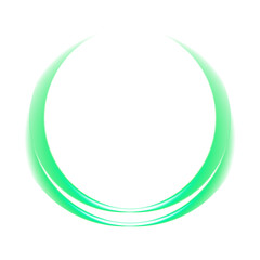 Green ring shape with transparent background
