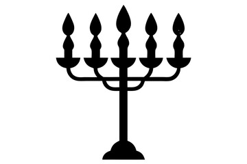 Five-Candle Candelabra Icon – Symbol of Light, Celebration, and Religious Tradition