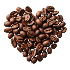 3D Realistic Coffee Beans Pile Isolated on Transparent Background. Fresh Coffee Beans Clipart