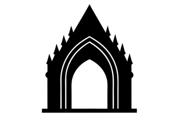Gothic Arch Door Icon – Symbol of Architecture, History, and Medieval Design