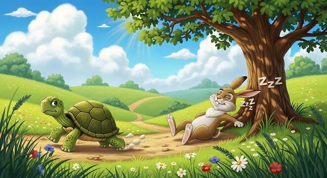 Hare and Tortoise.