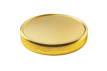 Gold coins isolated on transparent background. Growth money step gold coin currency isolated white background, 3d rendering.