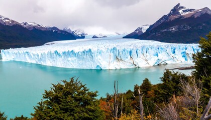 Majestic Perito Moreno Glacier in Patagonia's Andes Mountains Scenery