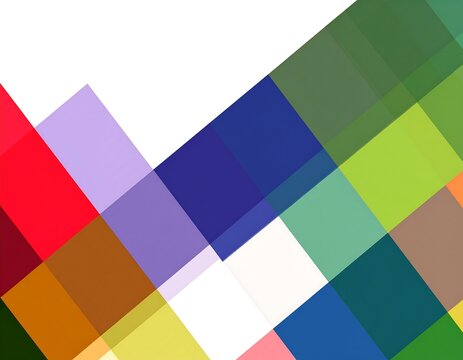 Abstract graphic design with overlapping squares in vibrant colors