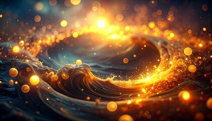 Obraz premium Abstract wave of light and energy