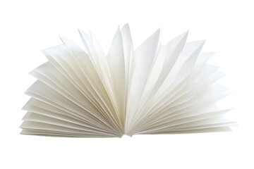Open book with pages fanned out isolated on transparent background.