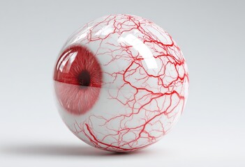 3D rendered human eye, red veins (1)