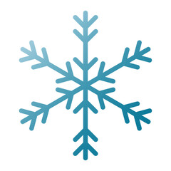 シンプルな雪の結晶のイラスト素材 ブルー ベクター