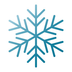 シンプルな雪の結晶のイラスト素材 ブルー ベクター