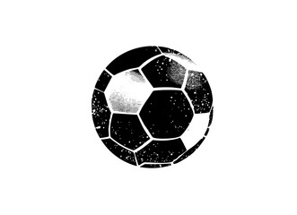 Obraz premium Vector Distressed monochrome soccer ball