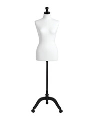 Professional dress form on stand, perfect for fashion design, clothing display, and retail merchandising