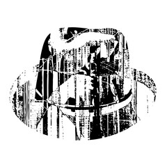 Naklejka premium Vector Abstract floral emblem with dynamic brushstroke .