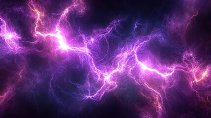 Purple and Pink Electric Lightning Plasma Energy Abstract Background