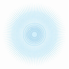 Radial Halftone Circle Pattern