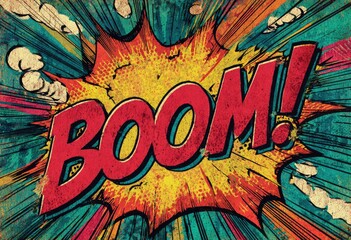 Vibrant comic book explosion