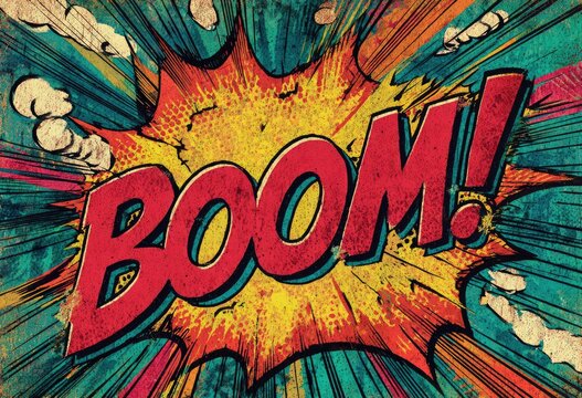 Vibrant comic book explosion