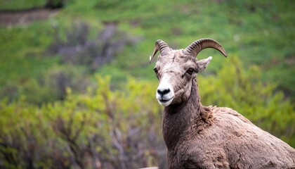 Close-up of a bighorn sheep