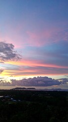 Fototapeta premium Colorful sunset over a landscape (1)