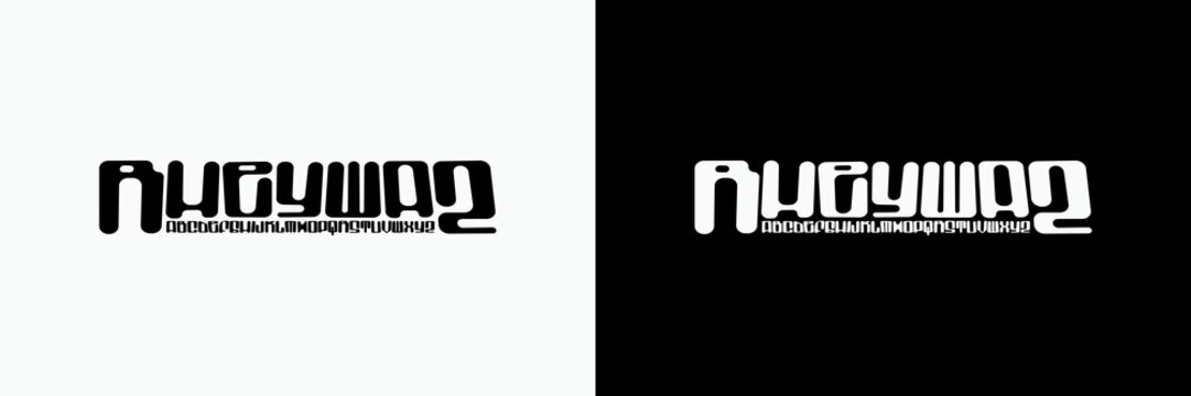 Minimal alphabet fonts . elegant fashion regular custome round line font typography typeface. vector