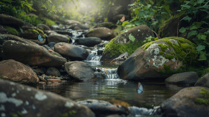 Fototapeta premium The tranquil silence of the surroundings allowing for inner reflection and growth.