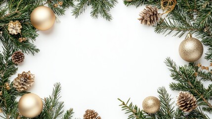 Gold christmas frame