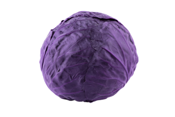 Close-up of fresh whole red cabbage on black background