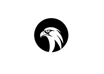 Vector Elegant head emblem within a circular frame.