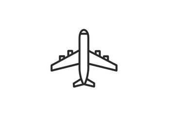 A black and white drawing of an airplane