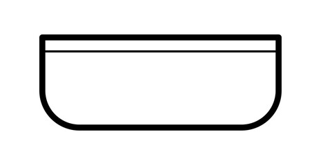 Jetted Pocket with Flap technical fashion illustration. Flat apparel template front view. Women, men unisex style item CAD mockup isolated on white background