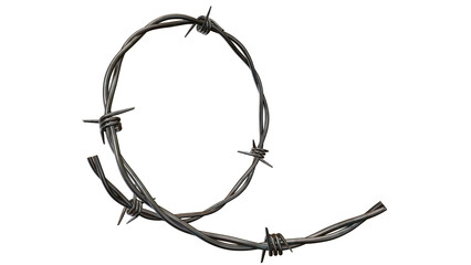 Obraz premium Barbed Wire Circular Coil
