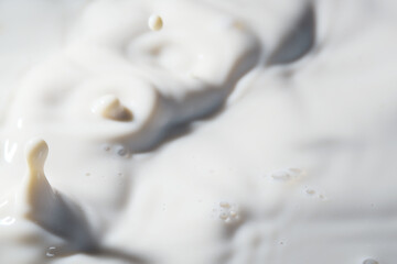Close up shot of fresh milk as background