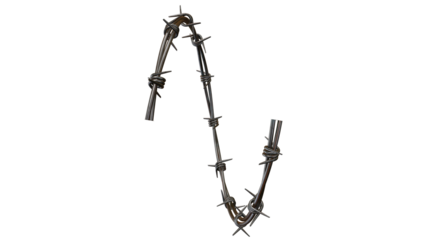 Barbed Wire Arch Isolated