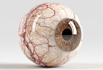 3D realistic eye, detailed veins