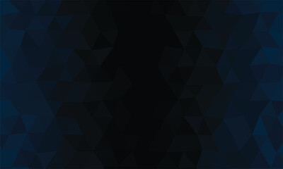 Deep Blue and Black Polygonal Geometric Background with Dark Gradient abstract pattern