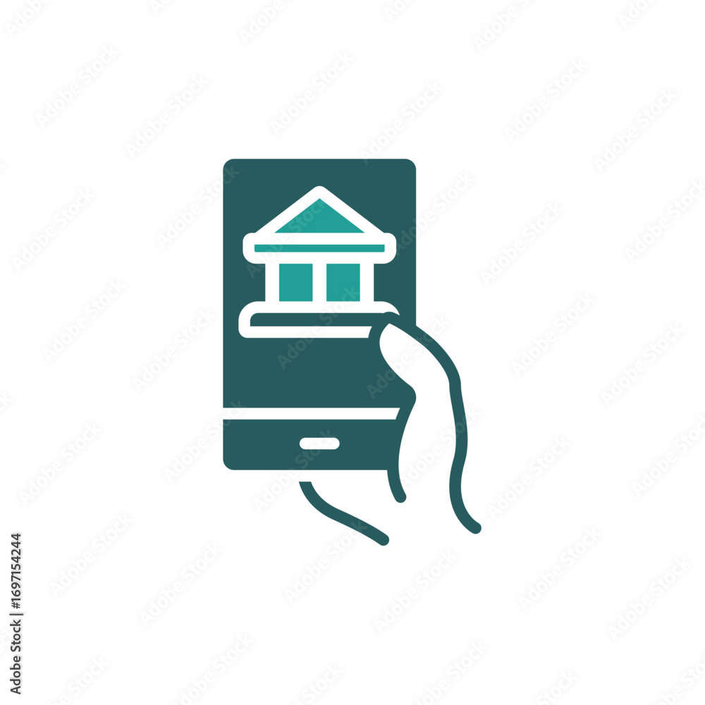 Poster e banking icons. vector.editable stroke.linear style sign for use web design,logo.symbol illustratio