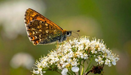 Obraz premium Close-up of a butterfly on a flower (1)