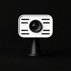 Compact White Surveillance Camera with Modern Design and Advanced Features