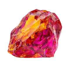 Pink and orange gemstone display