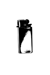 Fototapeta premium Vector Black and white of a classic lighter.