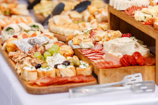 Delicious spread of assorted appetizers and snacks at a festive gathering