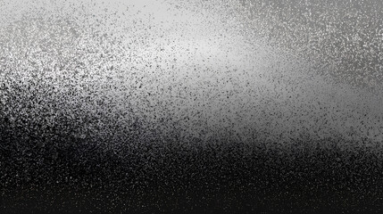 Obraz premium Grainy black white gradient background with dark noise texture gray cover header poster monochrome backdrop design Stock Illustration