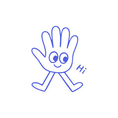 Cute cartoon tiger sitting