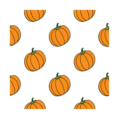 Seamless Pattern with Stylish Pumpkins for Seasonal Designs
