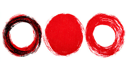 Highlight hand drawing different circles isolated on the white background, Handwritten red circle For marking text, numbers, marker pen, pencil, logo, hand-drawn doodle grunge circle highlights	