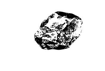 Vector Abstract stone shape with rough edges.
